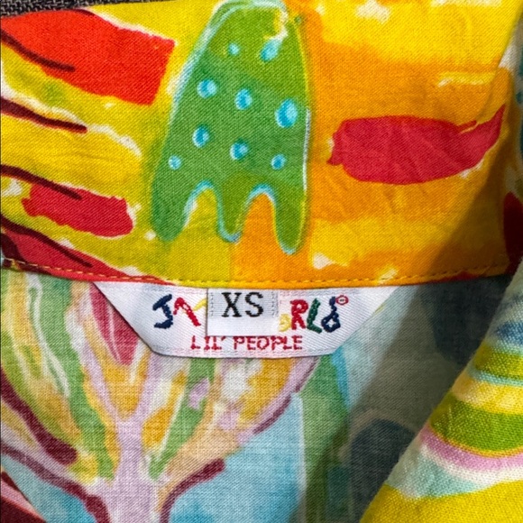 Vintage 90s Jams World Little People “Creatures Sea” Hawaiian Shirt – XS - Picture 2 of 5